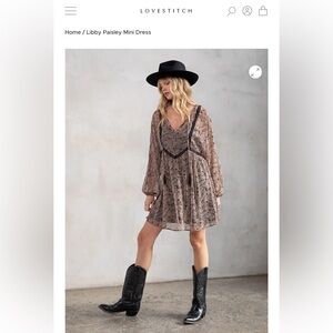 Lovestitch - Libby Paisley mini dress